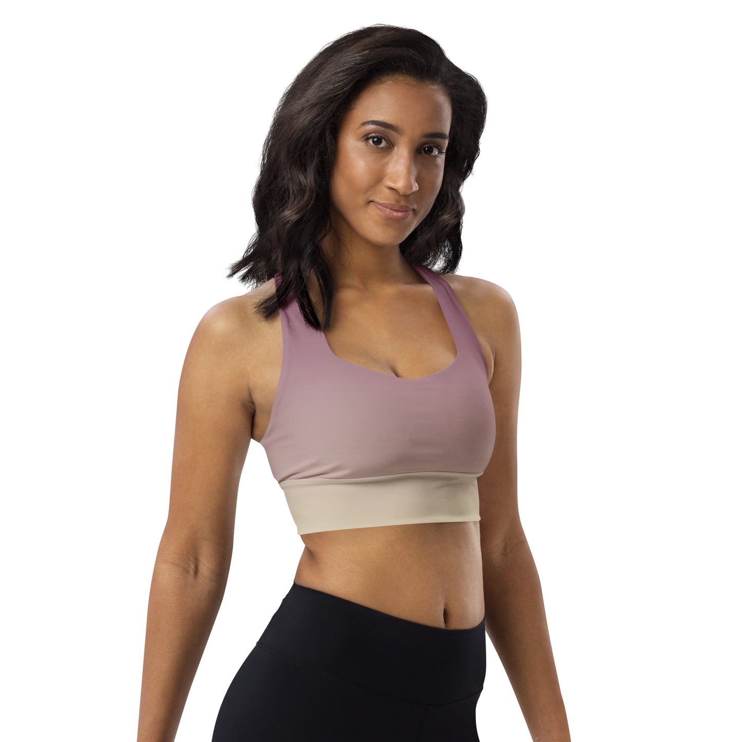 Vuk Mauvey Longline sports bra