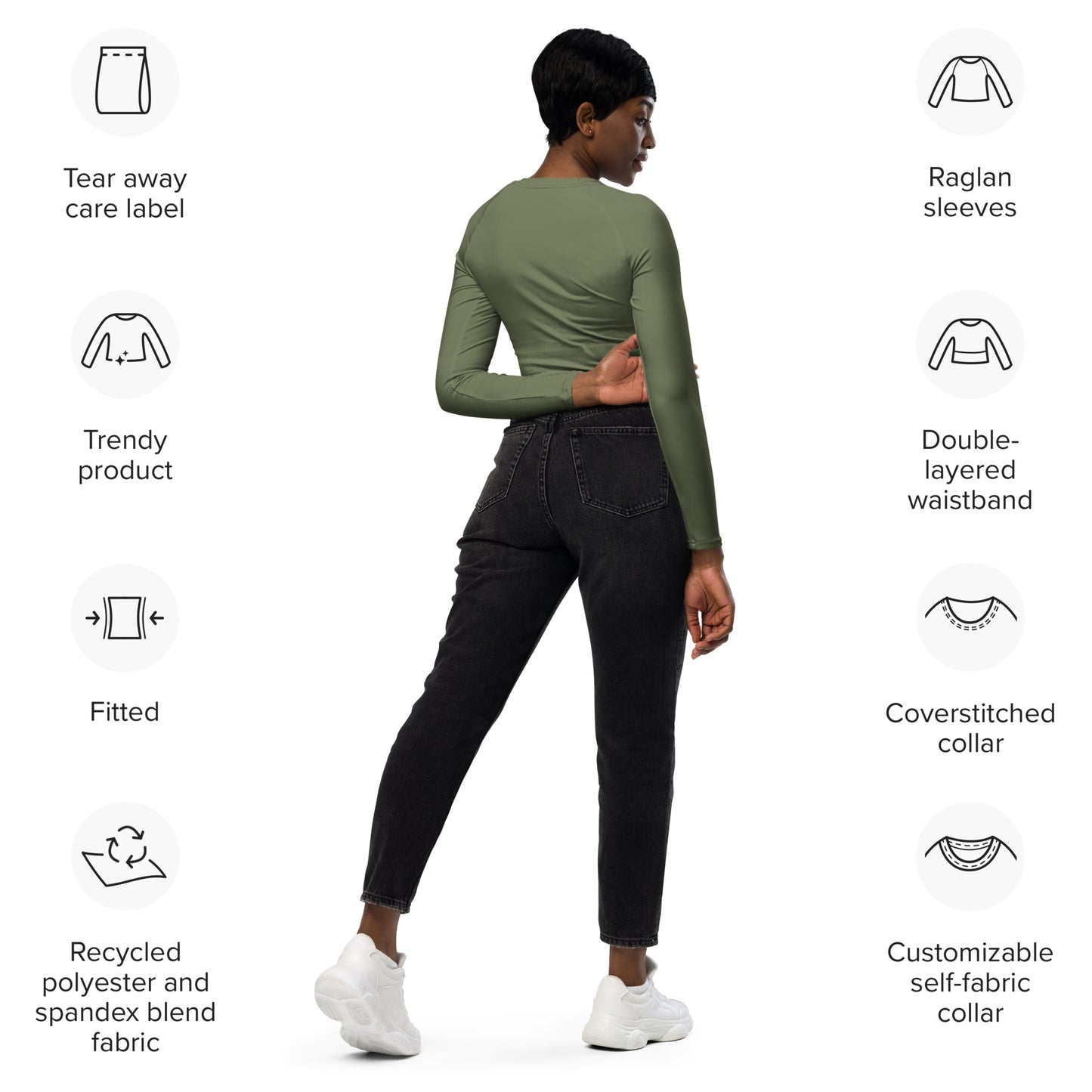 VukApparel long-sleeve crop top