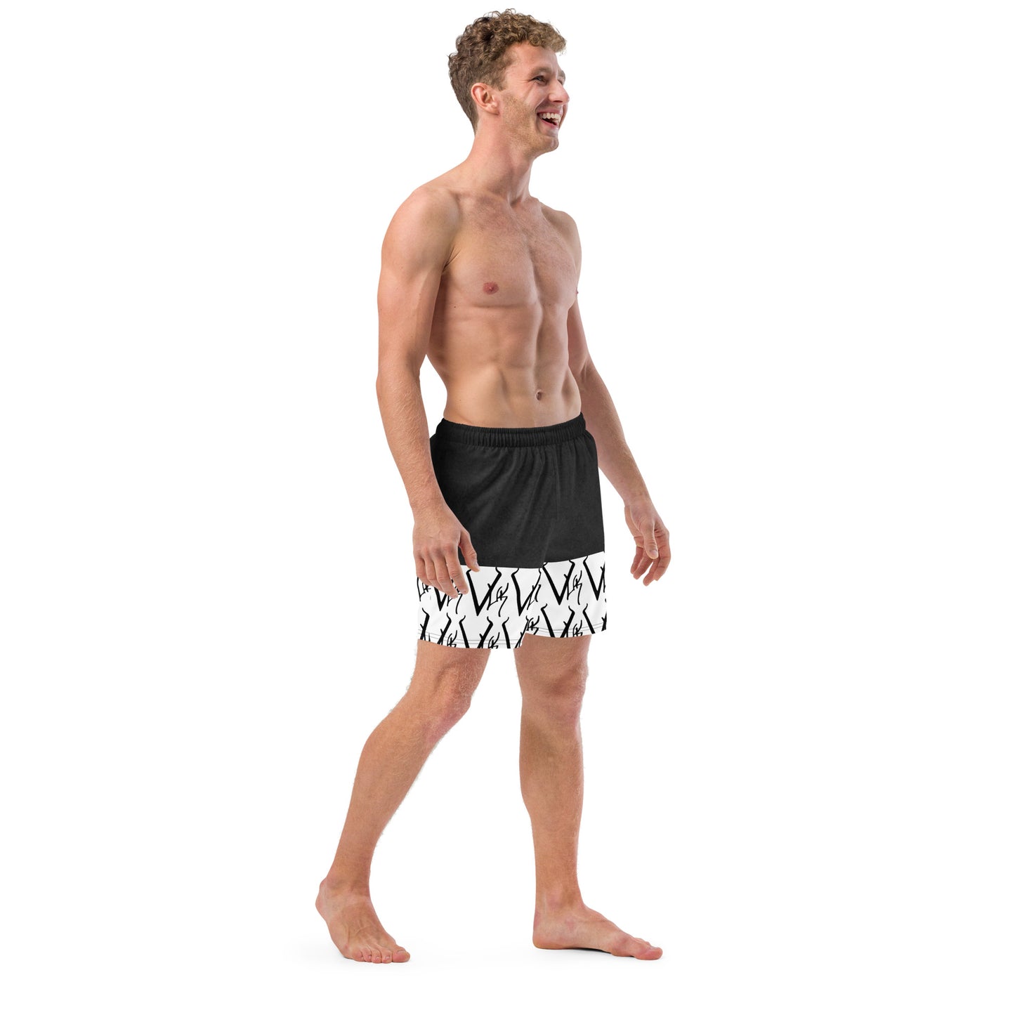 Vuk Black and White Men's swim trunks