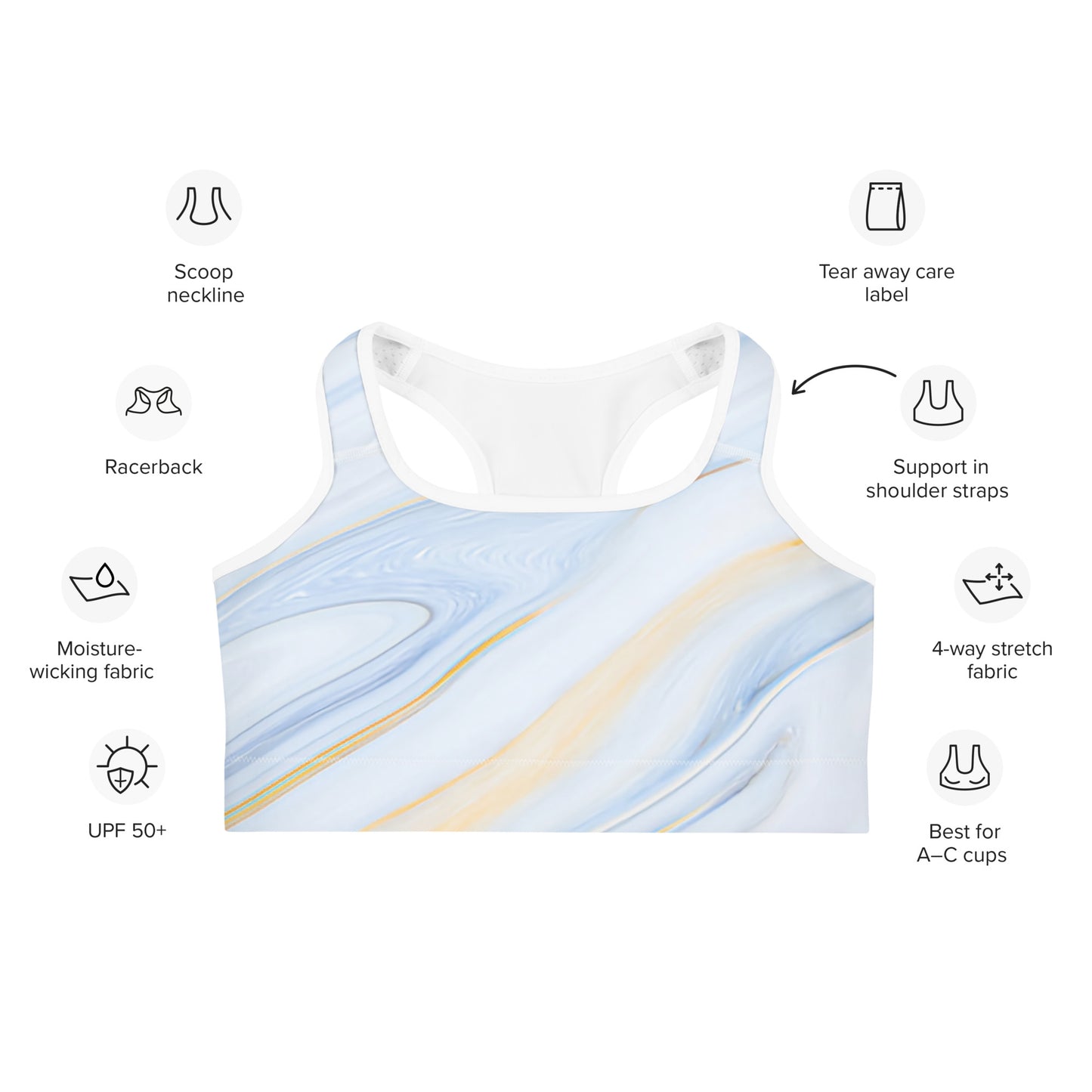 Vuk Marble Sports bra