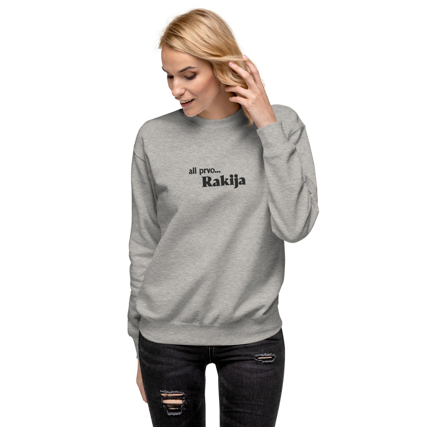 Vuk Rakija Embroidered Premium Sweatshirt