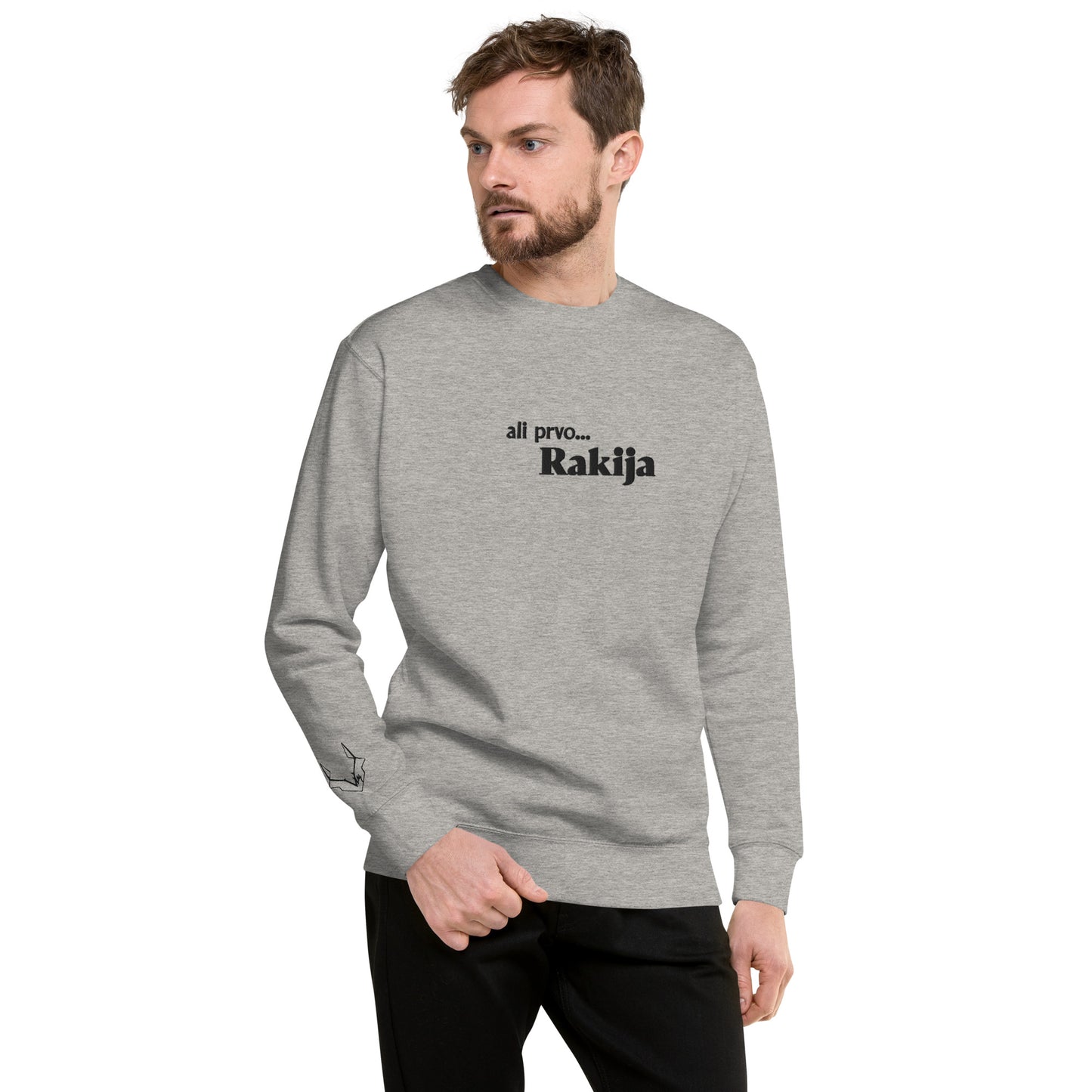 Vuk Rakija Embroidered Premium Sweatshirt