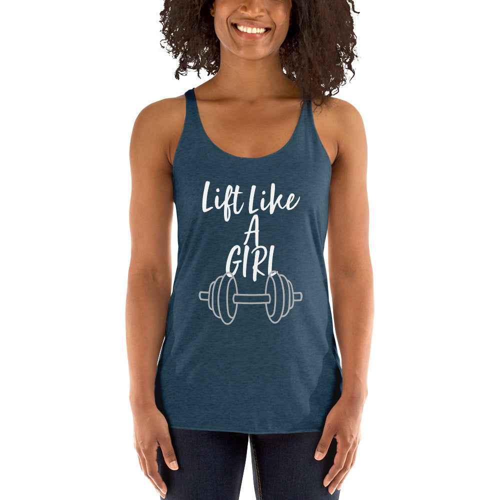 Vuk Lift Like a Girl Women's Racerback Tank