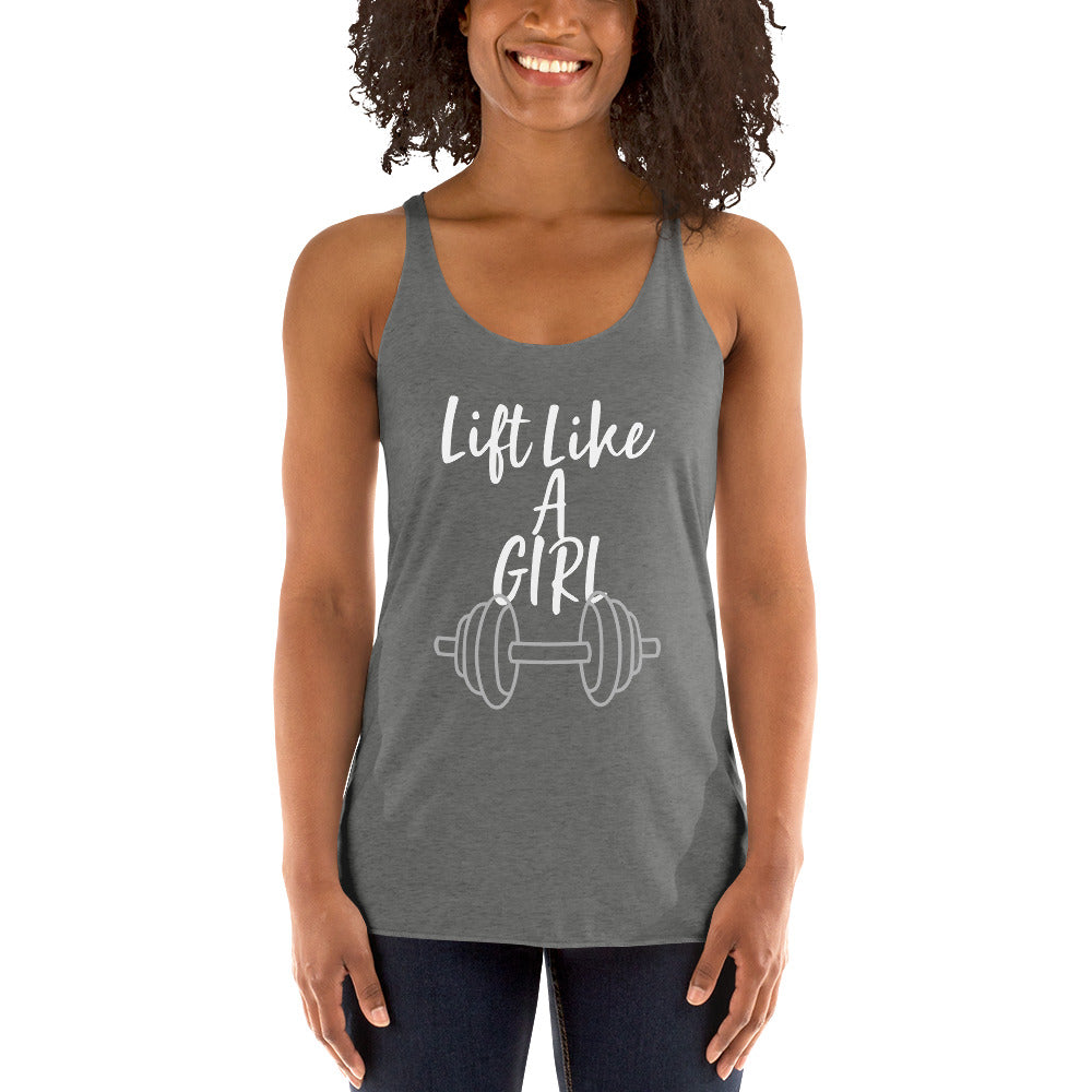 Vuk Lift Like a Girl Women's Racerback Tank