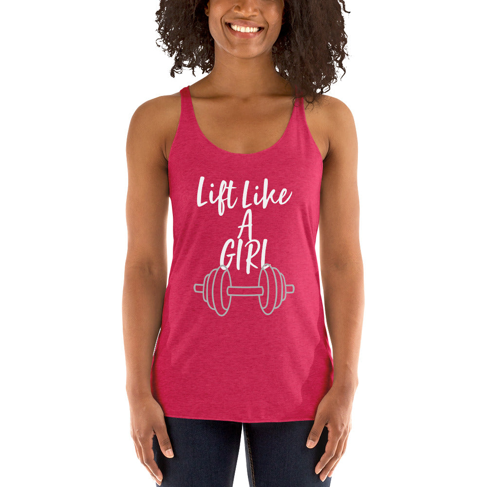 Vuk Lift Like a Girl Women's Racerback Tank