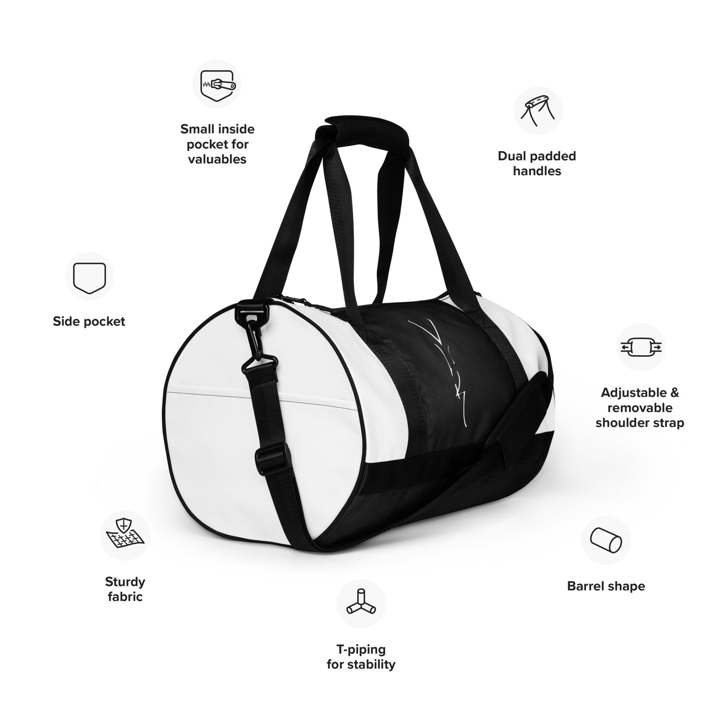 Vuk Black & White gym bag