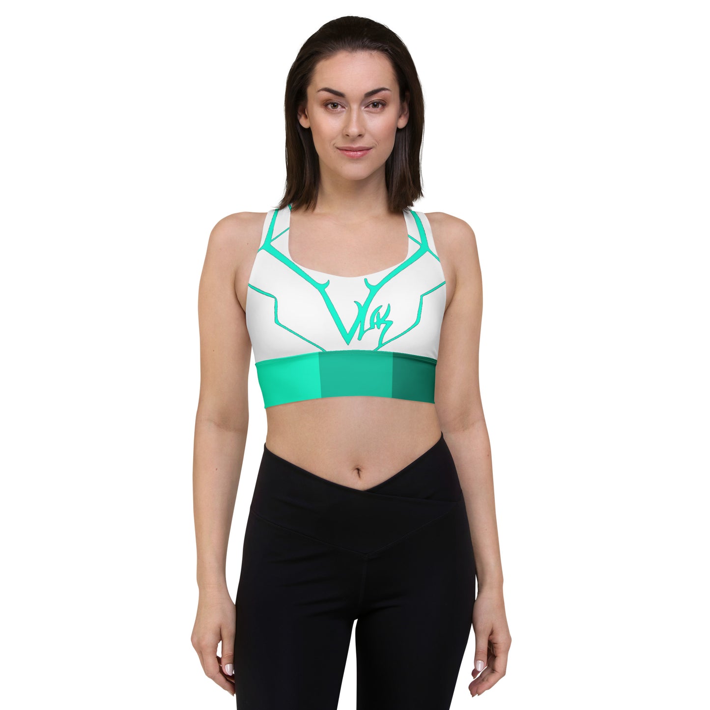 Vuk Teals Longline sports bra