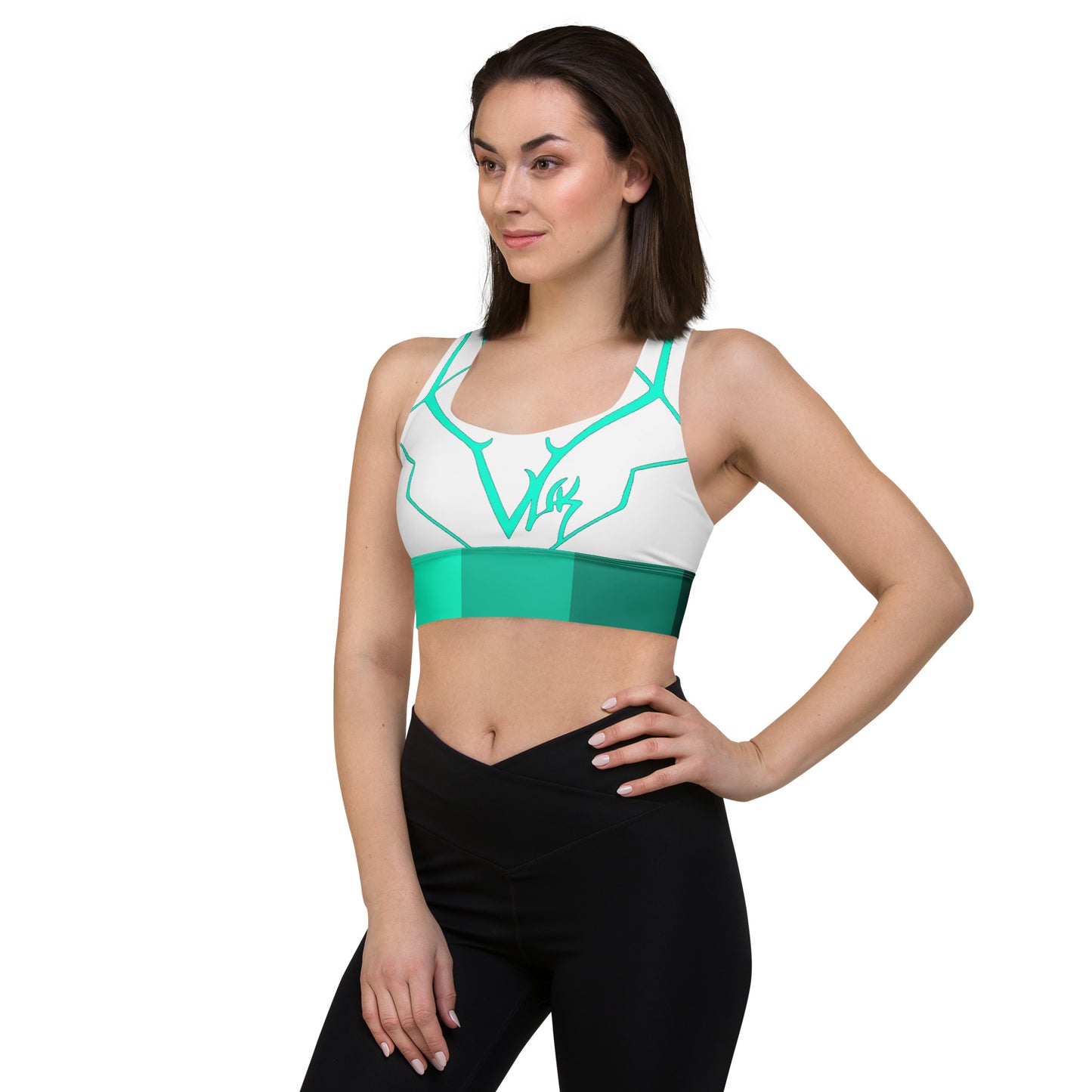 Vuk Teals Longline sports bra