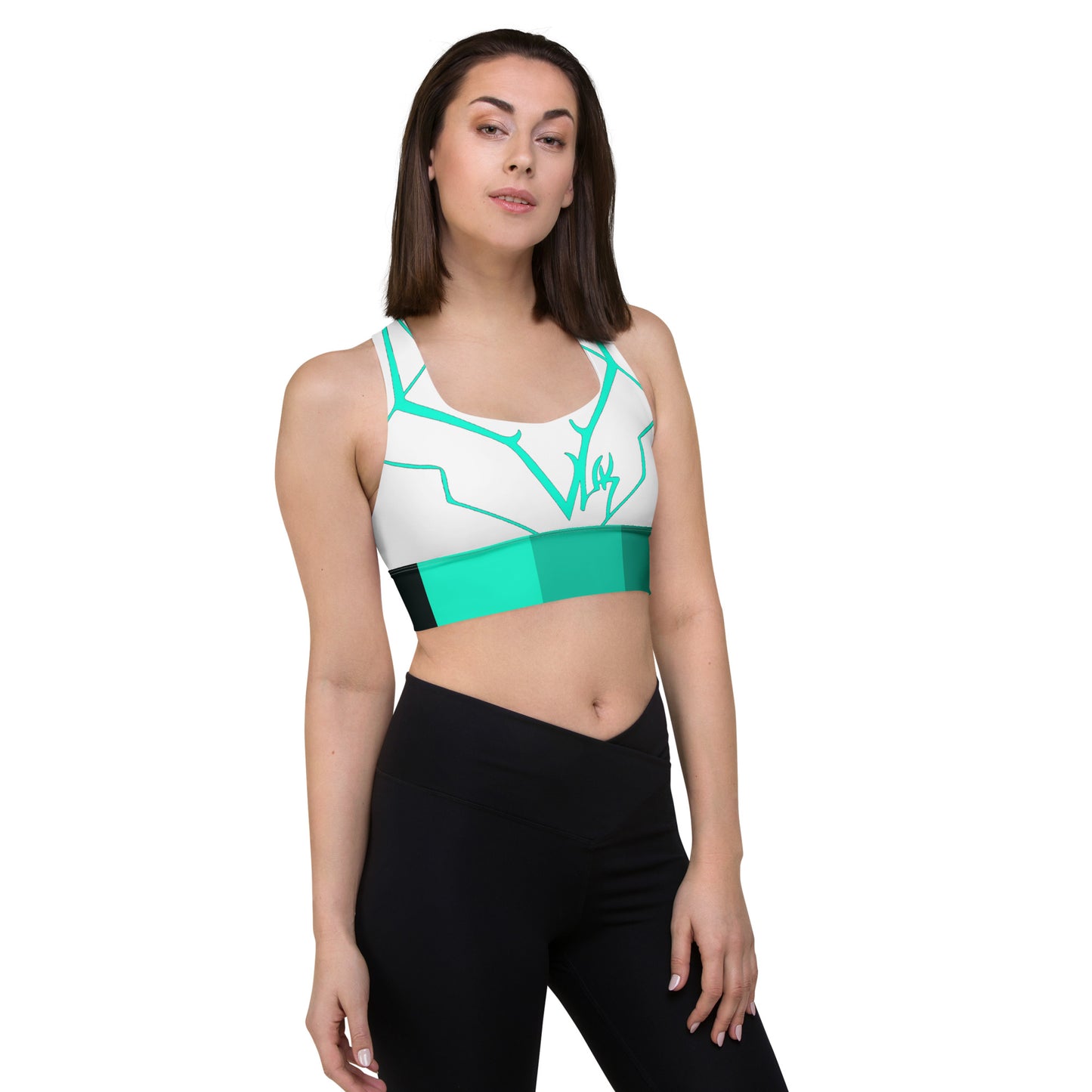 Vuk Teals Longline sports bra