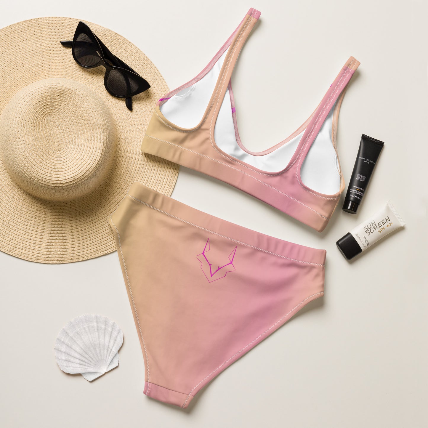 Vuk Sunset high-waisted bikini