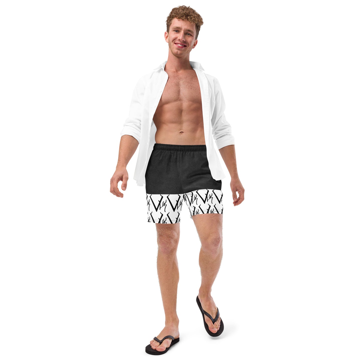 Vuk Black and White Men's swim trunks