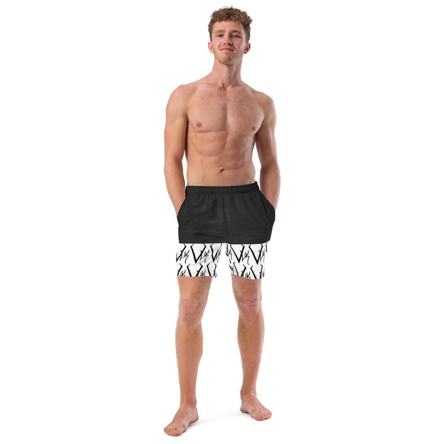 Vuk Black and White Men's swim trunks