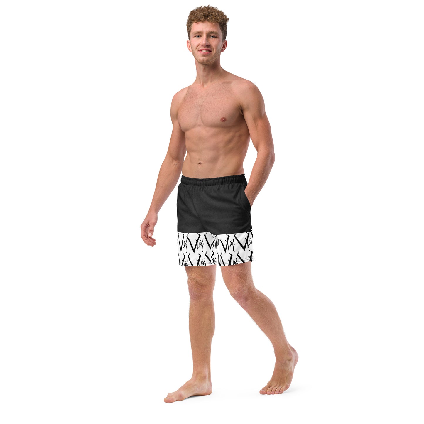 Vuk Black and White Men's swim trunks