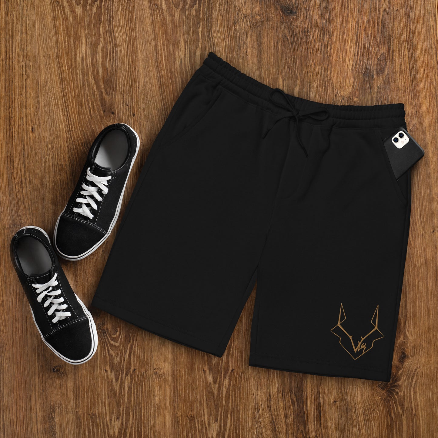 Vuk Embroidered Men's fleece shorts