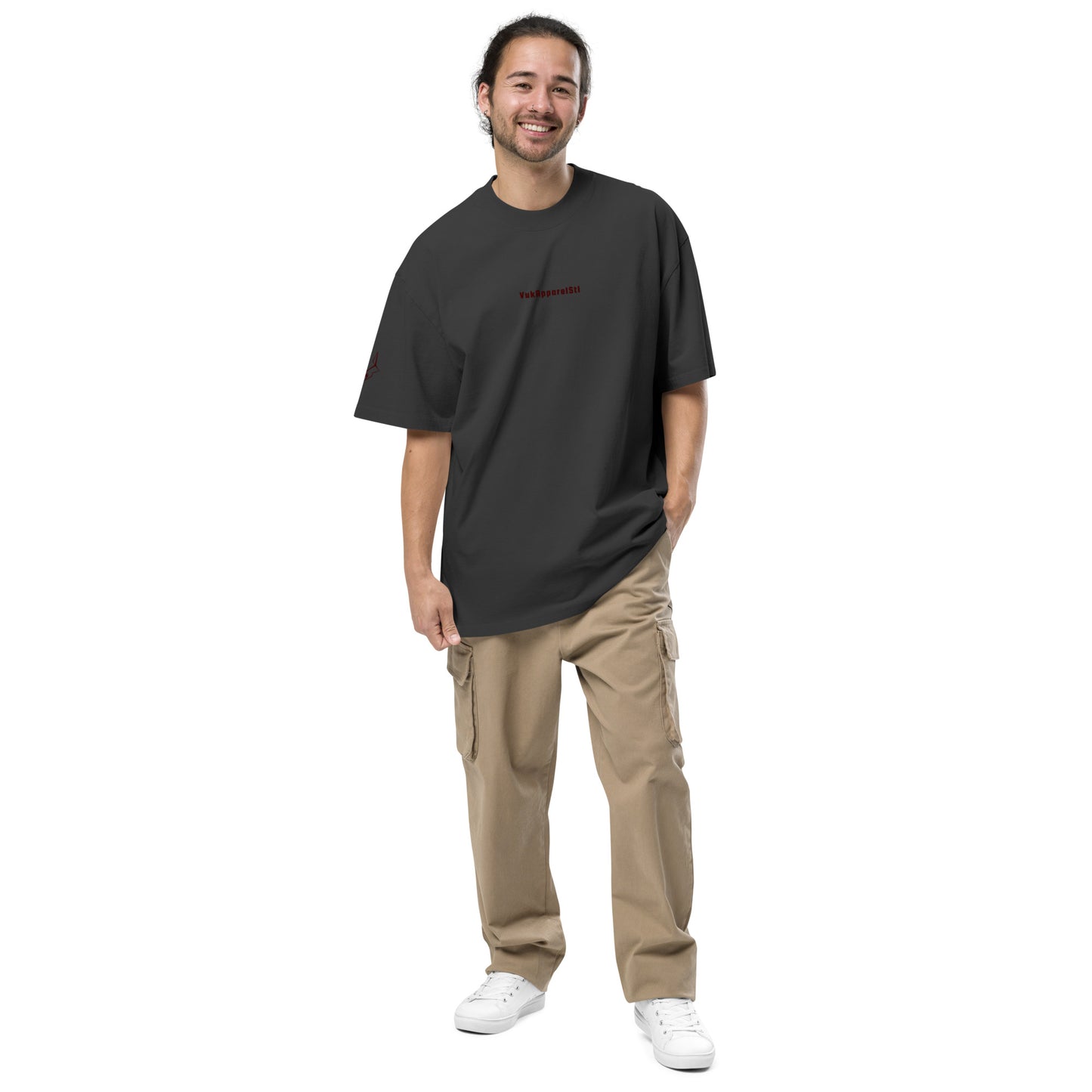 Vuk Apparel Stl Embroidered Oversized faded t-shirt