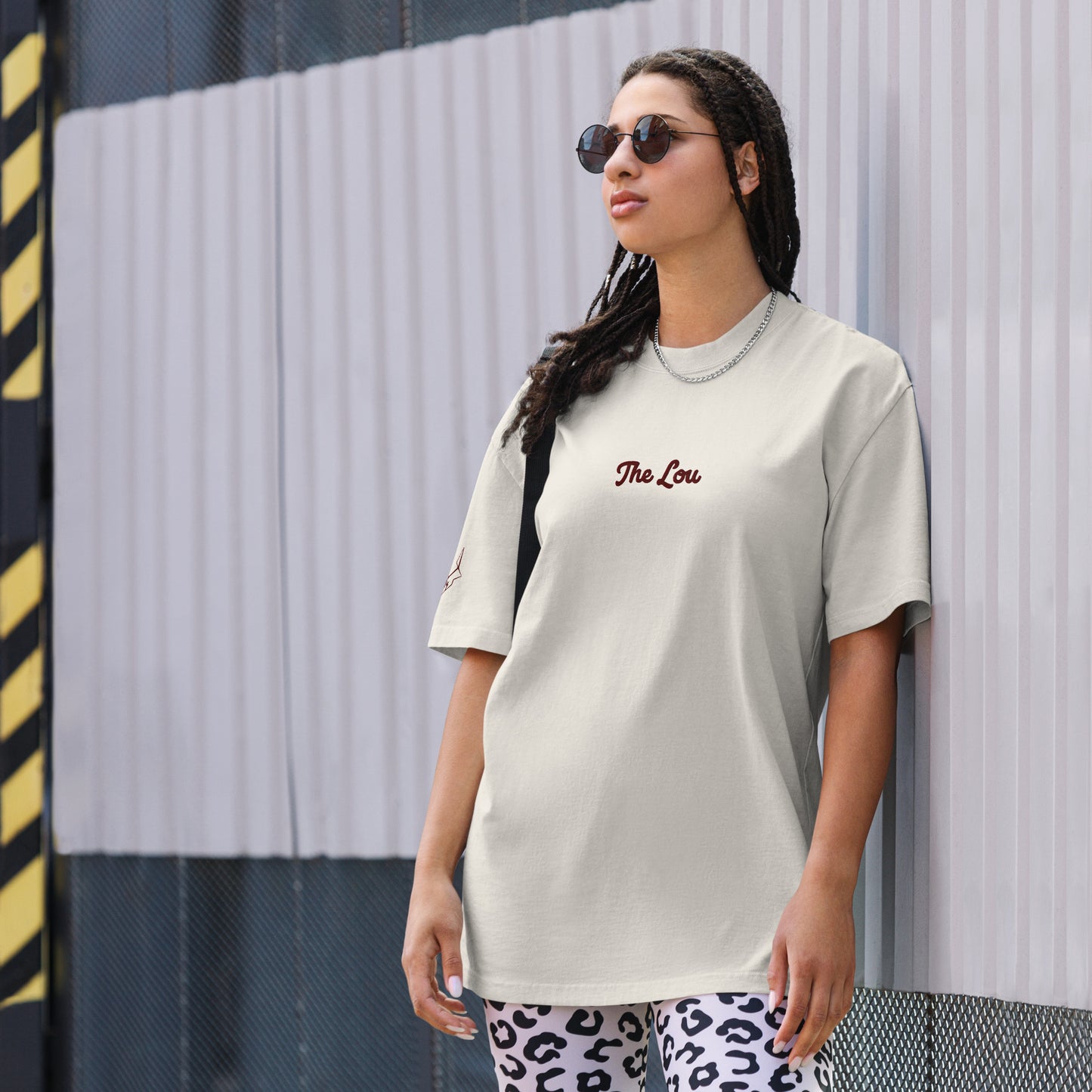 Vuk The Lou Embroidered Oversized faded t-shirt