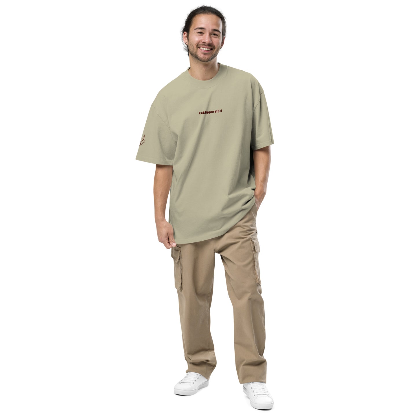 Vuk Apparel Stl Embroidered Oversized faded t-shirt