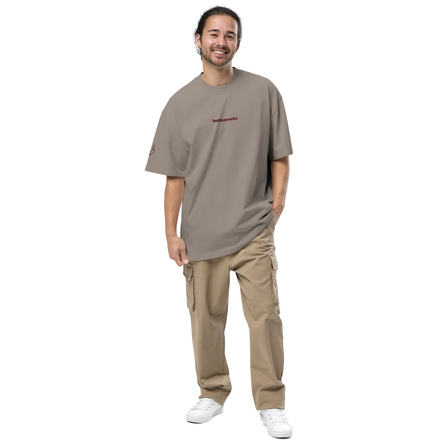 Vuk Apparel Stl Embroidered Oversized faded t-shirt