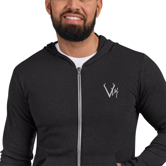 Vuk Embroidered zip hoodie