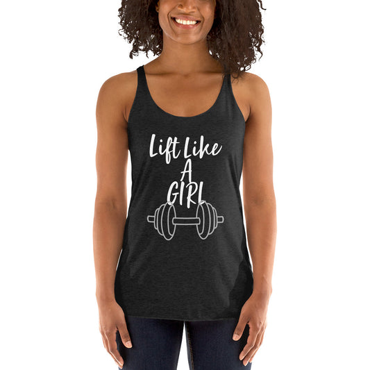 Vuk Lift Like a Girl Women's Racerback Tank